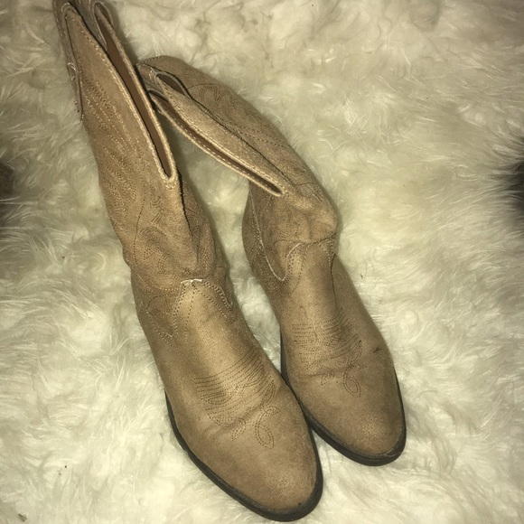 Rampage brown suede cowgirl boots - Picture 6 of 7